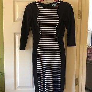 Antonio Melani navy and white dress